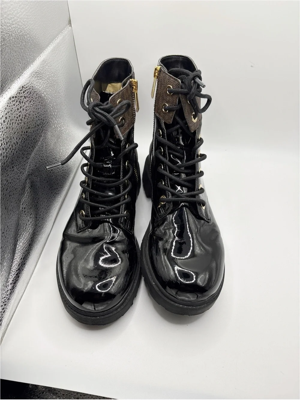 Michael Kors Black Alistair Lace-Up Combat Boots - Picture 4 of 6
